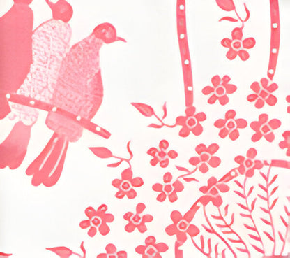Birds II Pink fabric by China Seas