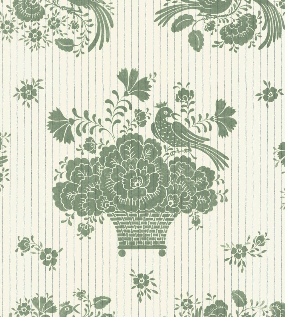 Birds Nest Wallpaper by Langelid Von Bromssen Celadon