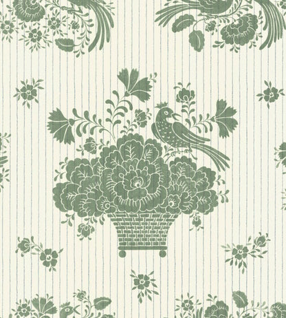 Birds Nest Wallpaper by Langelid Von Bromssen Celadon