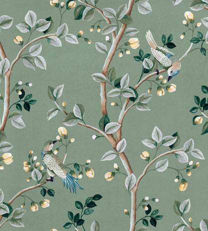Birds Prosperity Wallpaper by Coordonne Jade
