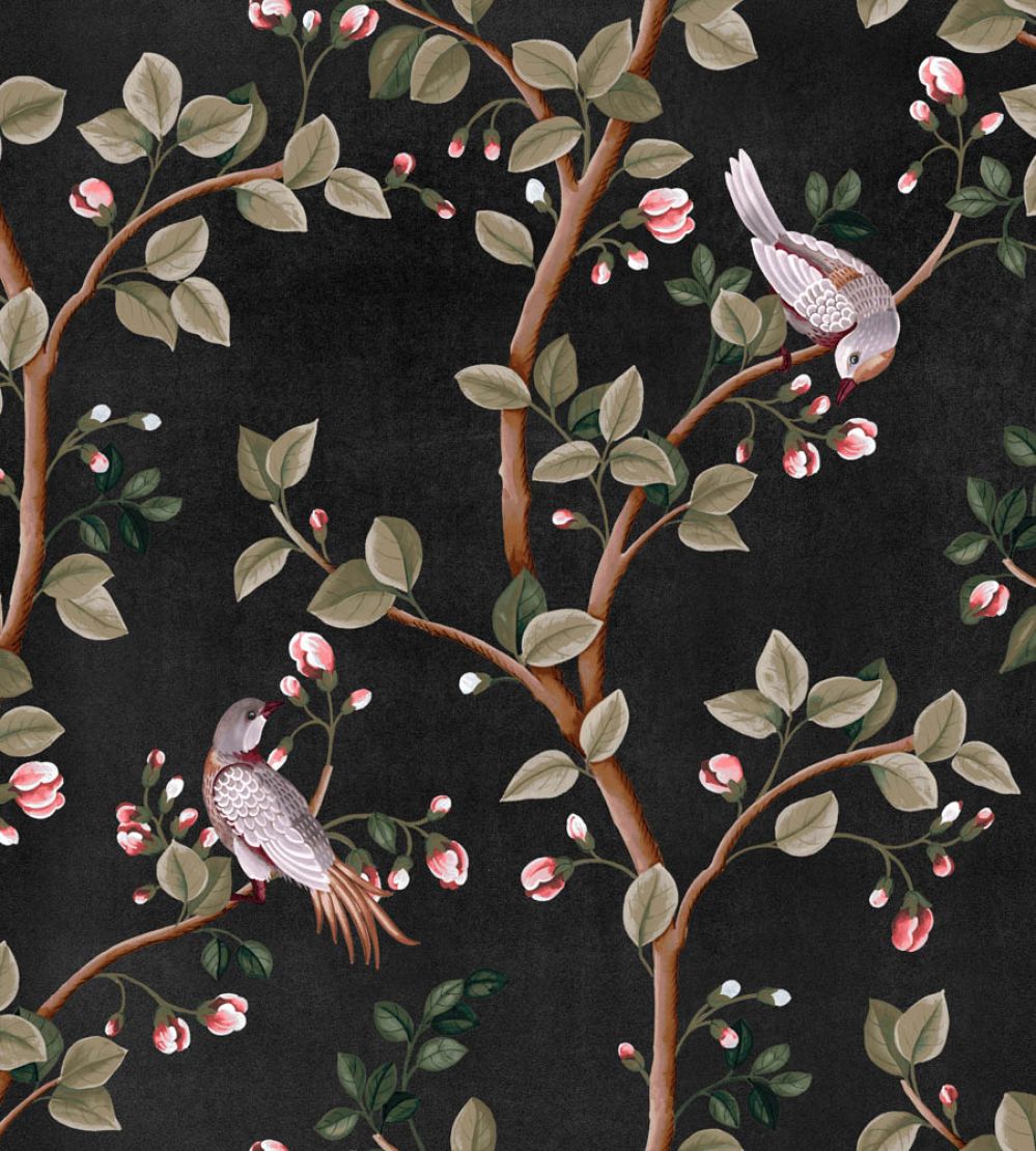 Birds Prosperity Wallpaper by Coordonne Onyx