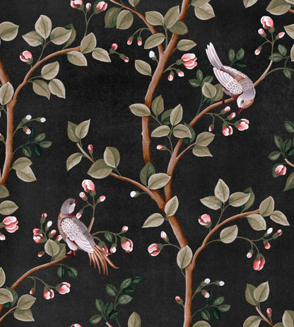Birds Prosperity Wallpaper by Coordonne Onyx