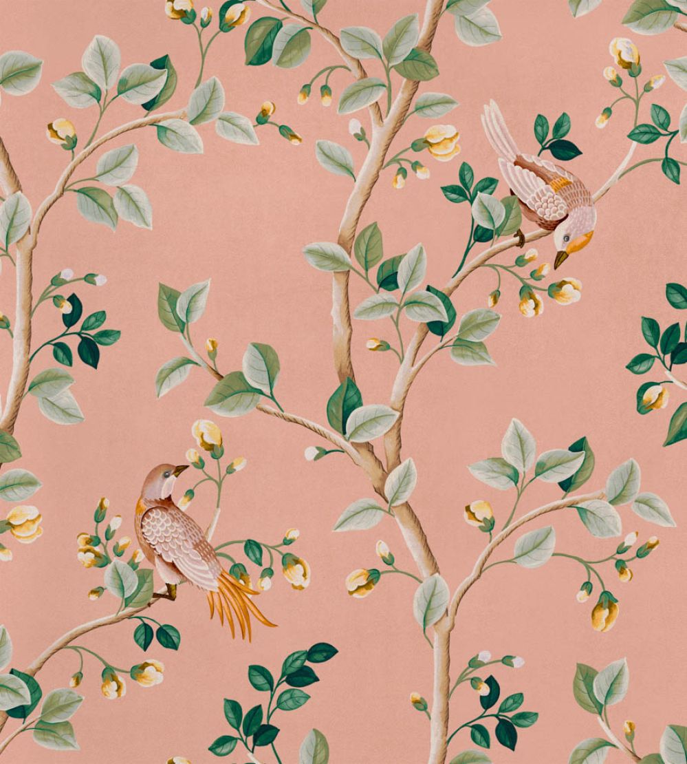 Birds Prosperity Wallpaper by Coordonne Rose