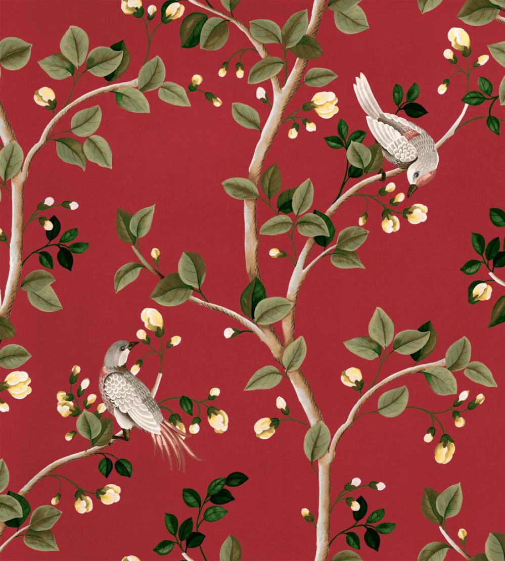 Birds Prosperity Wallpaper by Coordonne Ruby