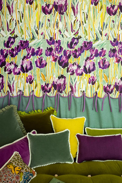 Black Tulips Wallpaper by Pierre Frey shown in a room setting (view 2)