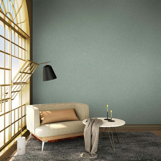 Blended wallpaper by Coordonné in Acqua, shown in a styled room