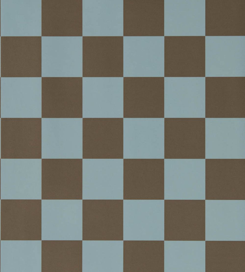 Blenets Check Wallpaper by Harlequin Atlantic/Chocolate