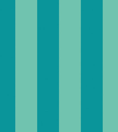 Bloc Stripe Wallpaper by Ohpopsi Rich Teal