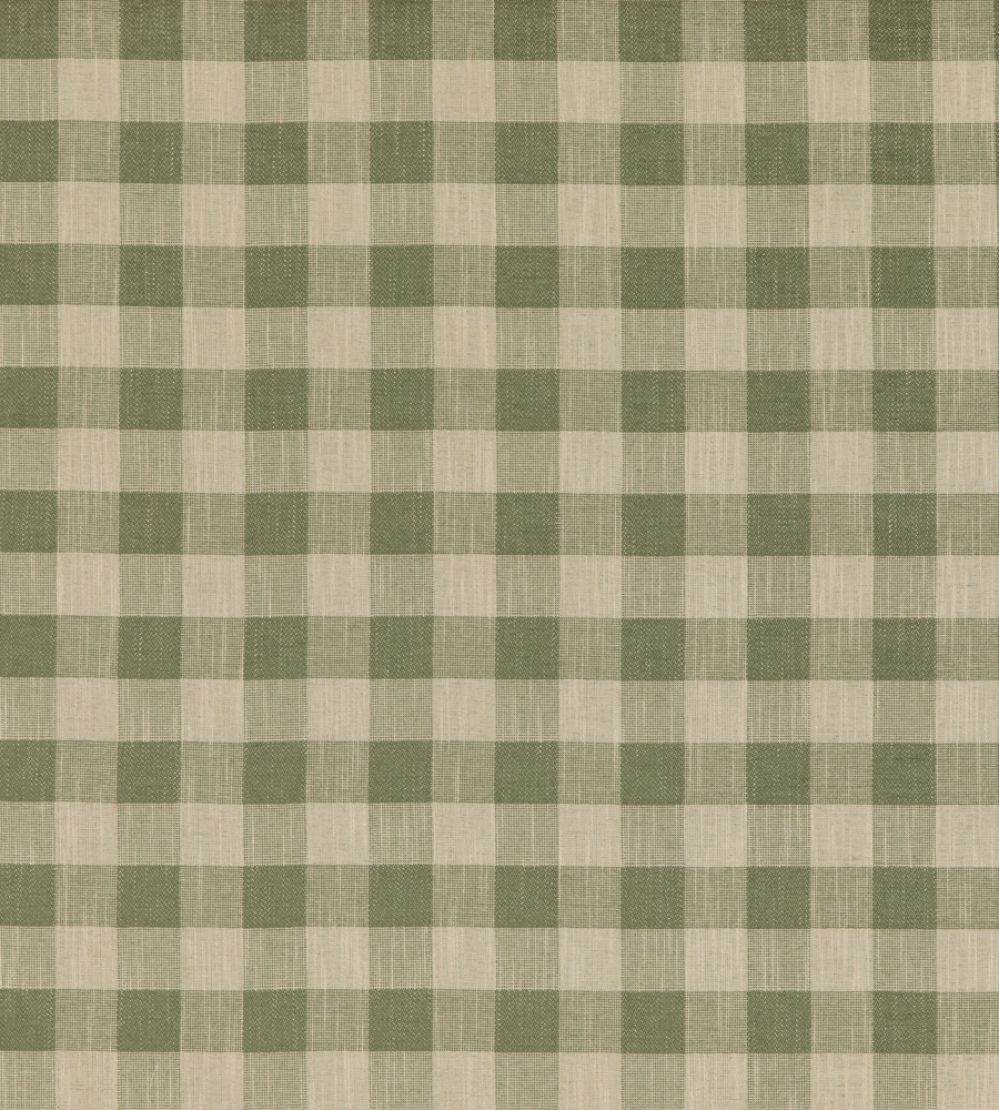 Block Check Fabric by Baker Lifestyle Green