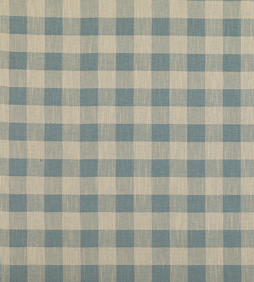 Block Check Fabric by Baker Lifestyle Soft Blue