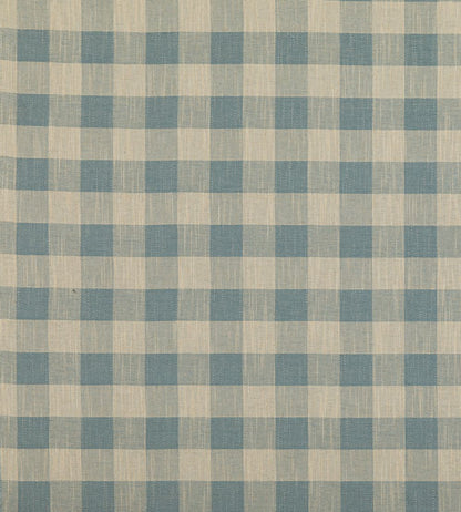 Block Check Fabric by Baker Lifestyle Soft Blue