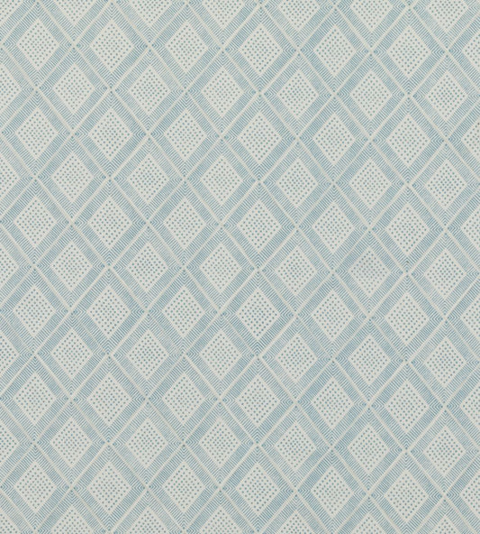 Block Trellis Fabric by Baker Lifestyle Aqua
