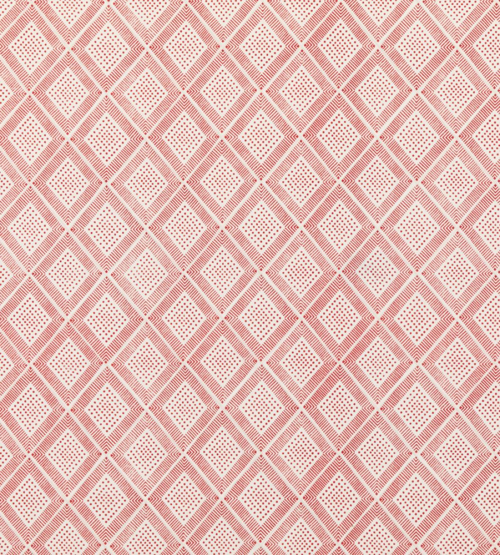 Block Trellis Fabric by Baker Lifestyle Rustic Red
