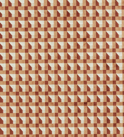 Blocks Fabric by Harlequin Paprika / Bark / Bleached Coral