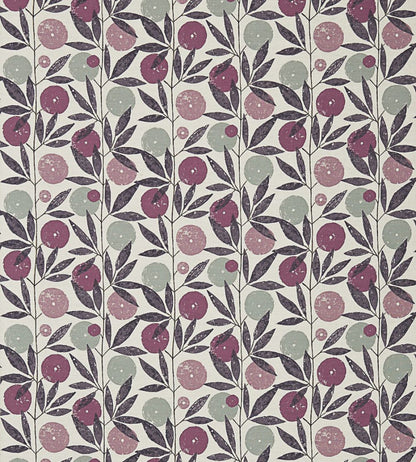 Blomma Fabric by Scion Heather / Damson / Stone