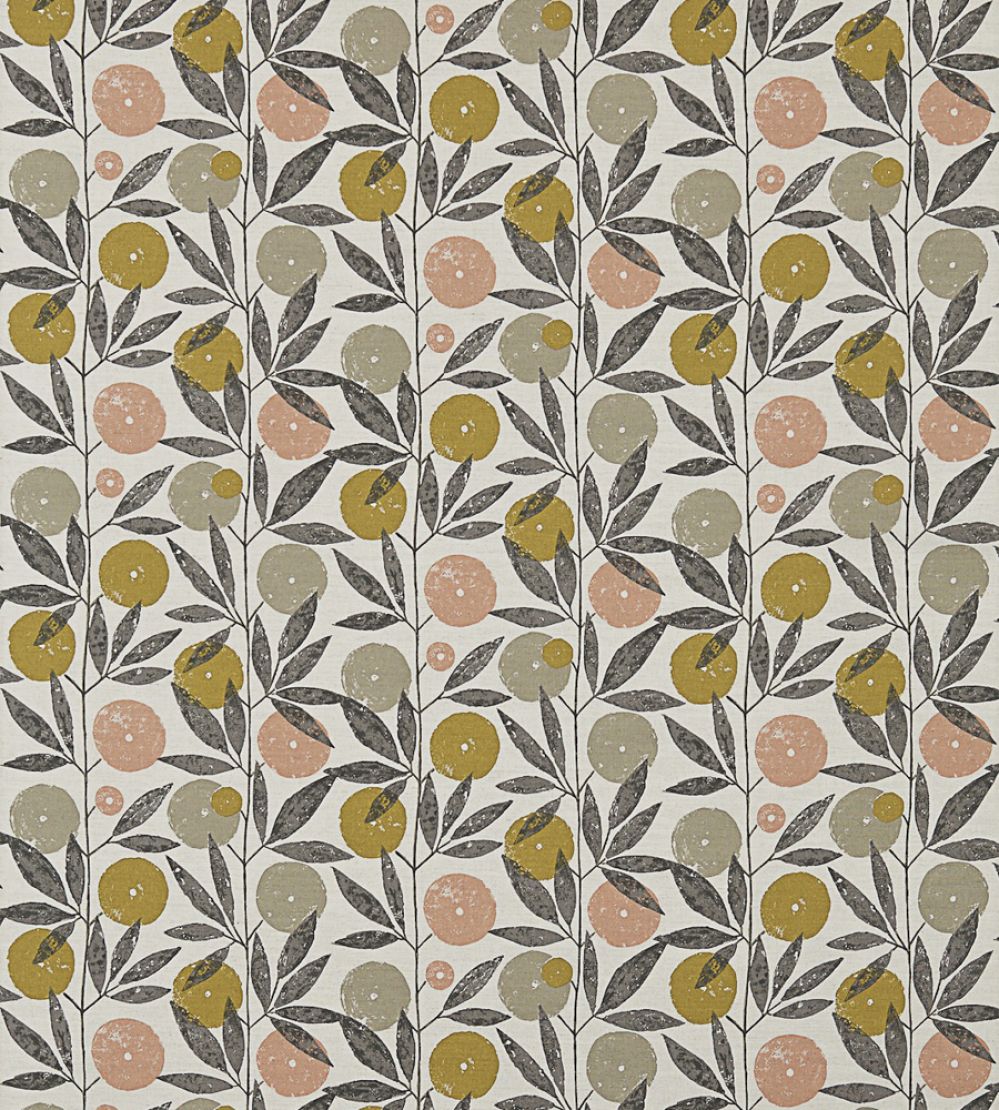 Blomma Fabric by Scion Toffee / Blush / Putty