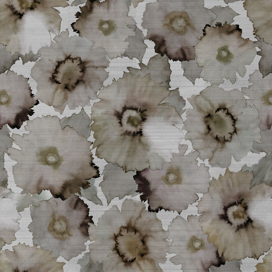 Bloom Mural by Phillip Jeffries in Antique Umber on Star Dust Silk (PJ 7188-L)