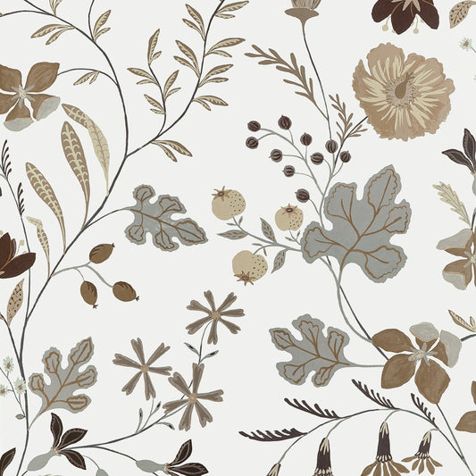Bloom Wallpaper by Thibaut in Natural (T14624)