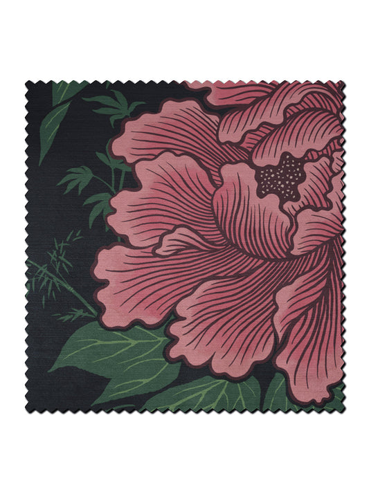 Bloomin' Marvellous Velvet Fabric by Divine Savages in Blush Green, pattern swatch
