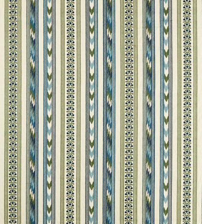 Bloomsbury Stripe Fabric by Morris & Co Woad/Thyme