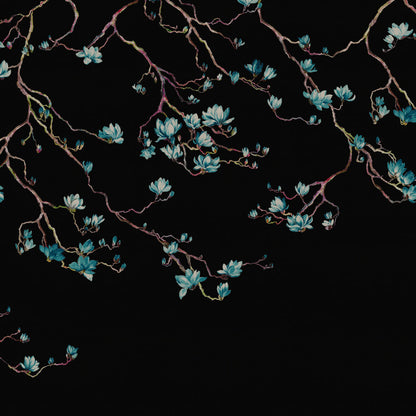 Blossom Mural by Phillip Jeffries in Multicolor Midnight (PJ 6406)