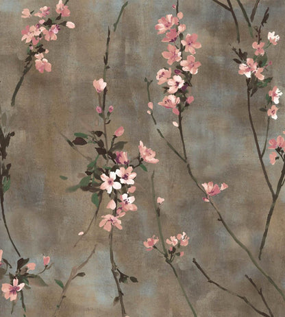 Blossom Wallpaper by Woodchip & Magnolia Brown & Blush