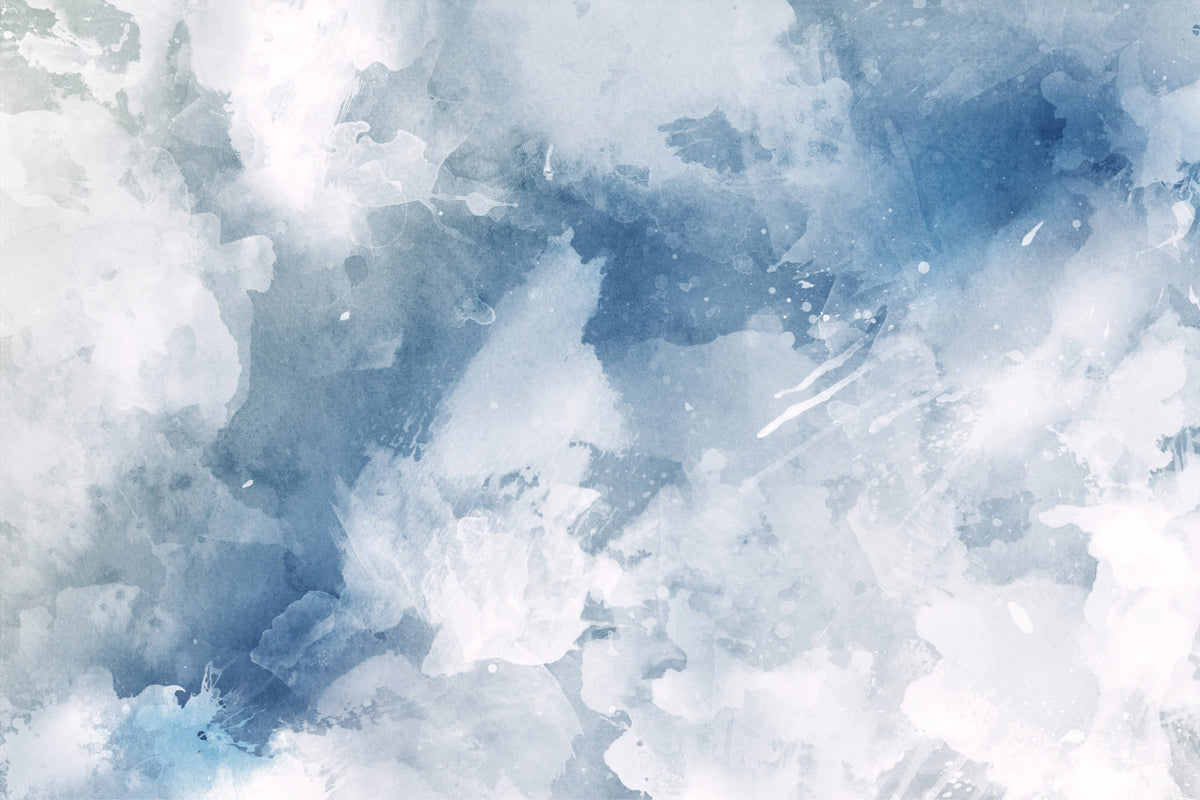 Blue & White Grunge Blue mural by Hovia