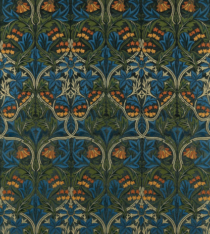 Bluebell Embroidery Fabric by Morris & Co Tump/Webbs Blue