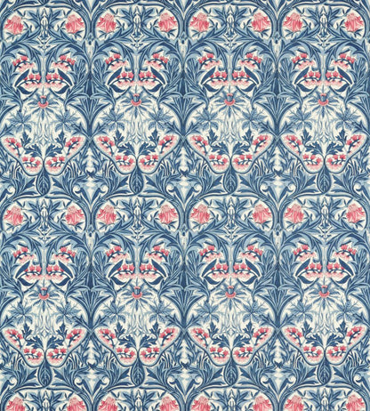 Bluebell Fabric by Morris & Co Indigo/Rose