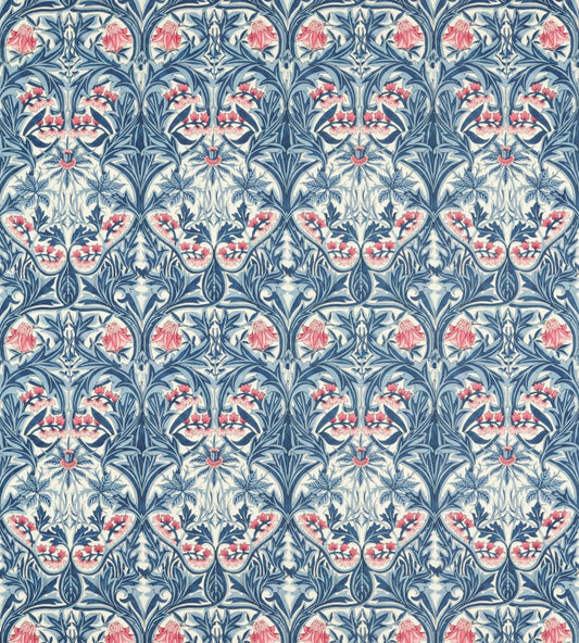 Bluebell Fabric by Morris & Co Indigo/Rose
