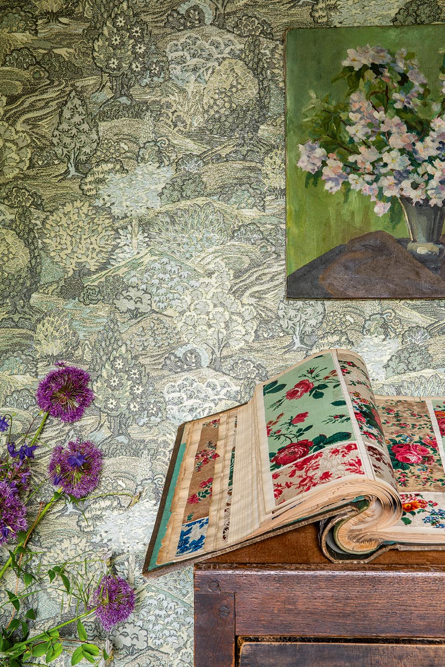 Bois des Fees Wallpaper by Pierre Frey shown in a room setting (view 2)