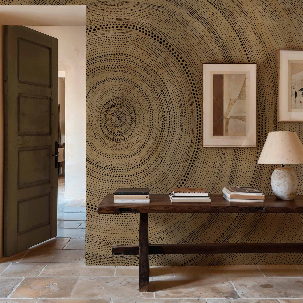 Bois mural by Coordonné in Copper, shown in a styled room