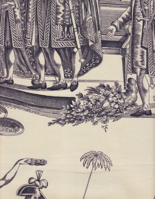 Bonaparte Toile Noir fabric by Charles Burger