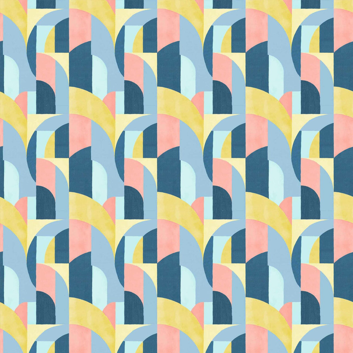 Bongo fabric by Coordonné in Cítrico, flat pattern view