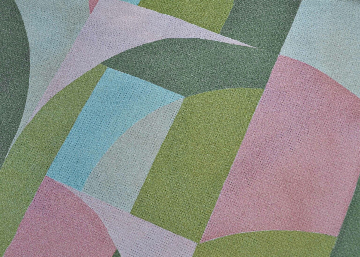 Bongo fabric by Coordonné in Nude, shown in a styled room