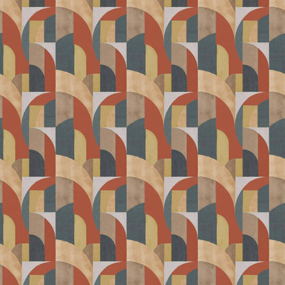 Bongo fabric by Coordonné in Terracota, flat pattern view
