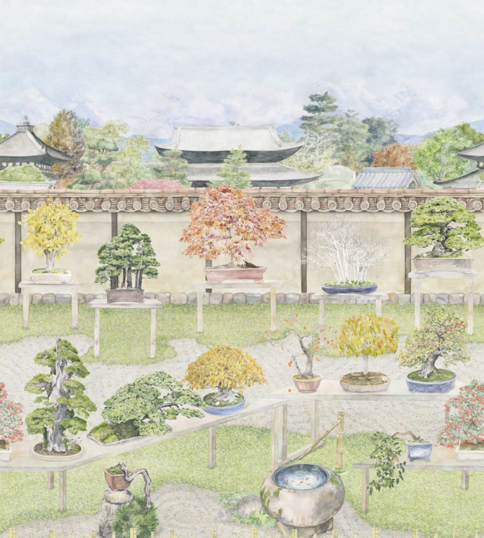 Bonsai Garden Mural by Cole & Son Vivid
