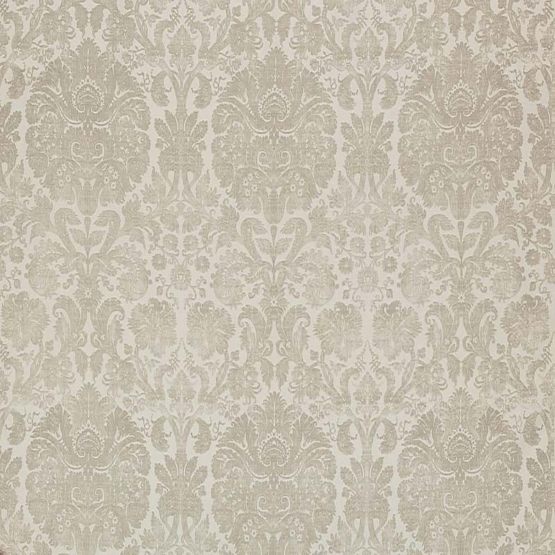 Borghese Two Color Small Scale Pale Gray on Light Tint fabric by Quadrille