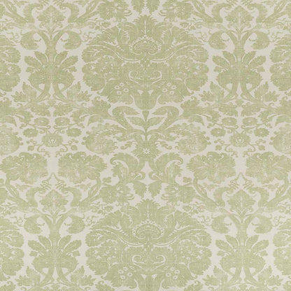 Borghese Two Color Small Scale French Green fabric by Quadrille