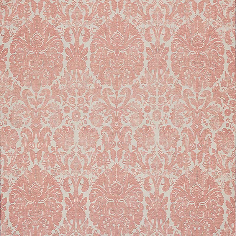 Borghese Two Color Small Scale Soft Pinks on Light Tint fabric by Quadrille