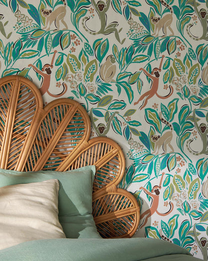 Borneo Wallpaper by Pierre Frey shown in a room setting (view 2)