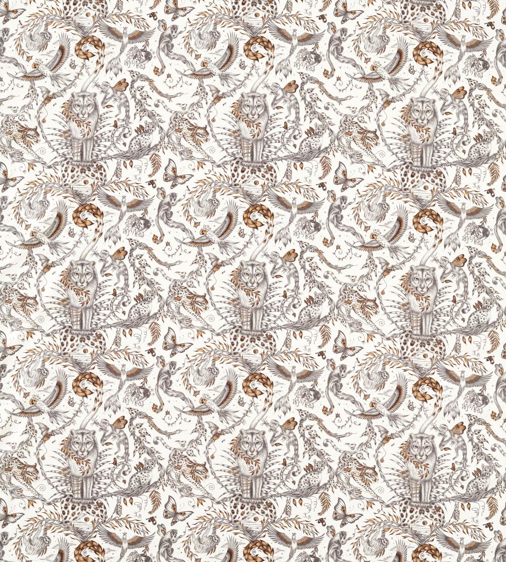 Bosque Dreams Fabric by Clarke & Clarke Bronze