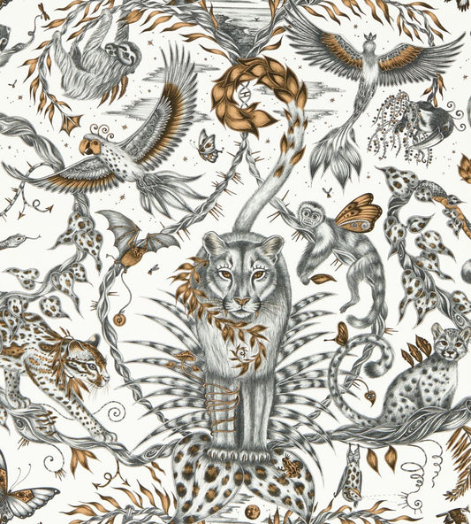 Bosque Dreams Wallpaper by Clarke & Clarke Bronze