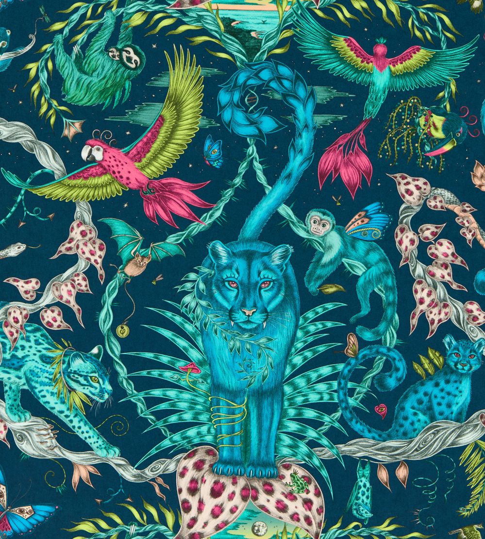 Bosque Dreams Wallpaper by Clarke & Clarke Navy