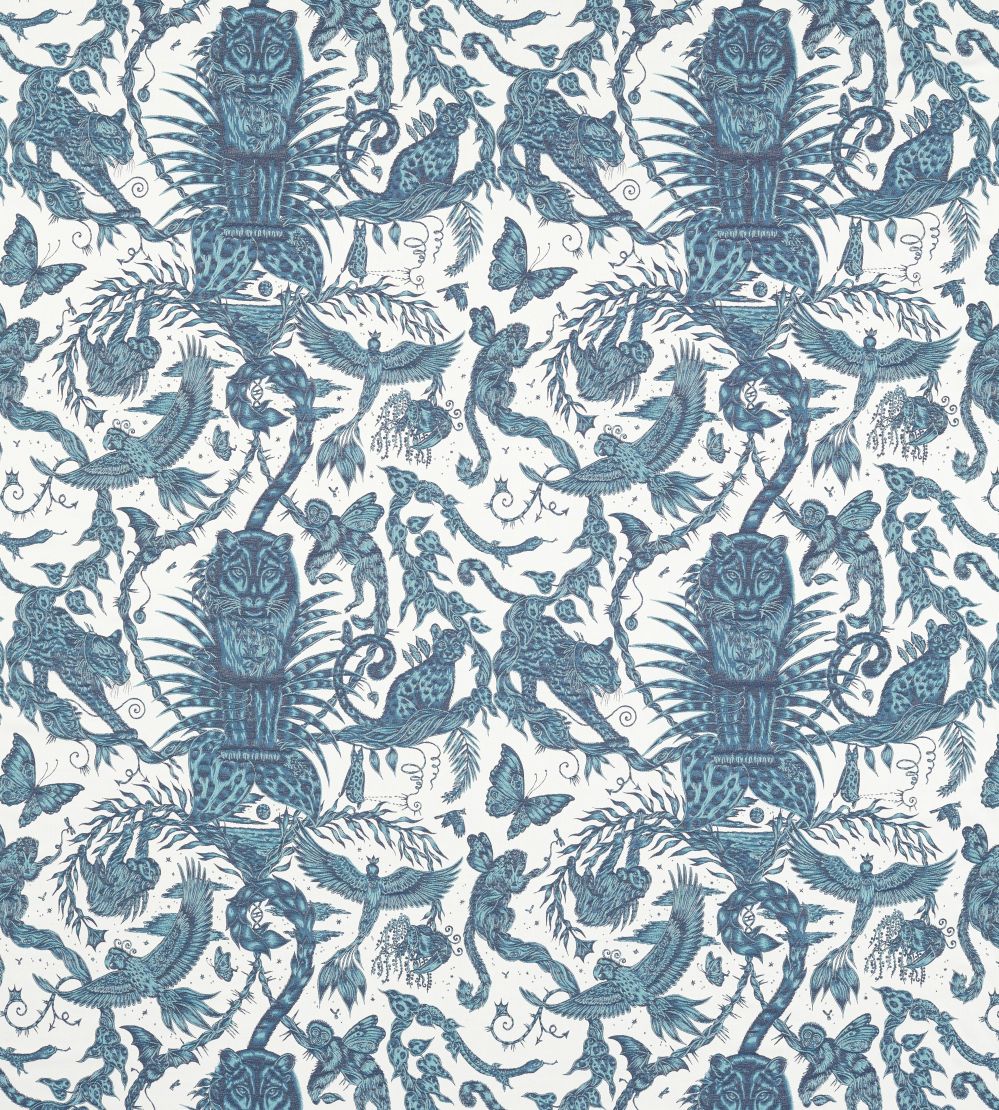 Bosque Dreams Jacquard Fabric by Clarke & Clarke Ink