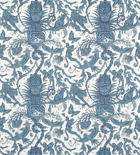 Bosque Dreams Jacquard Fabric by Clarke & Clarke Ink