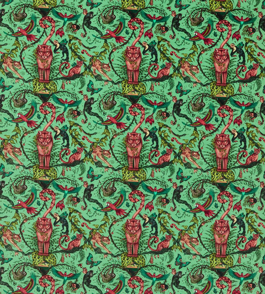 Bosque Dreams Velvet Fabric by Clarke & Clarke Aquamarine