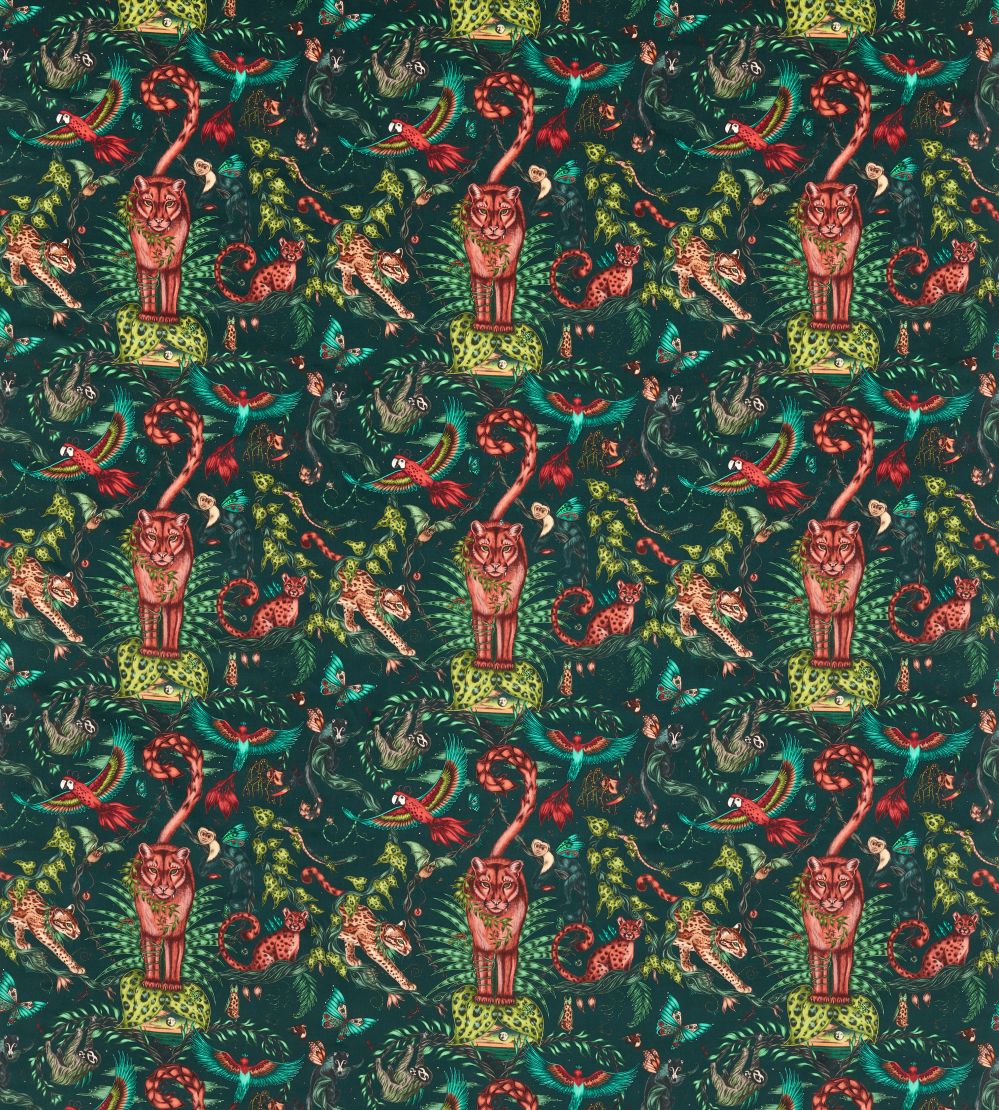 Bosque Dreams Velvet Fabric by Clarke & Clarke Forest