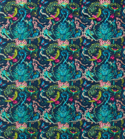 Bosque Dreams Velvet Fabric by Clarke & Clarke Navy