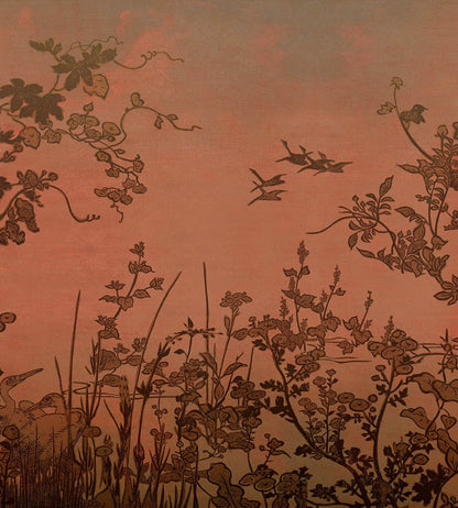 Botanical Oasis Mural by Eijffinger Red